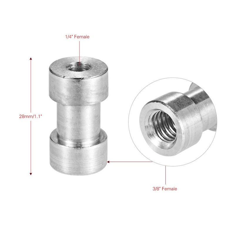 HEIYE Screw, 5pcs 1/4"-20" and 3/8"-16 Female Spigot Screw Thread
