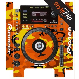 StyleFlip Skins Pioneer CDJ-900 Skin | Camo Orange | Protective Decal | StyleFlip Skins