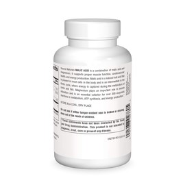 Source Naturals Malic Acid, Supports Muscles and Energy Production*, 2,500 mg - 120 Tablets