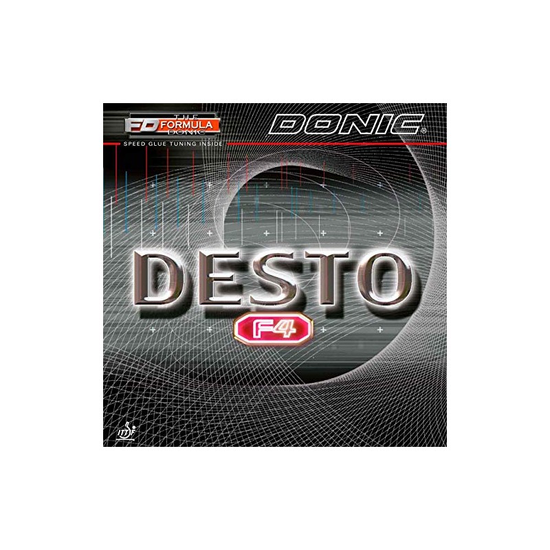 Donic Desto F4 Table Tennis Rubber (Black, 2.0mm)