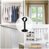 6 Pack Curtain Pole Bracket Ceiling Mount Black 25mm Metal