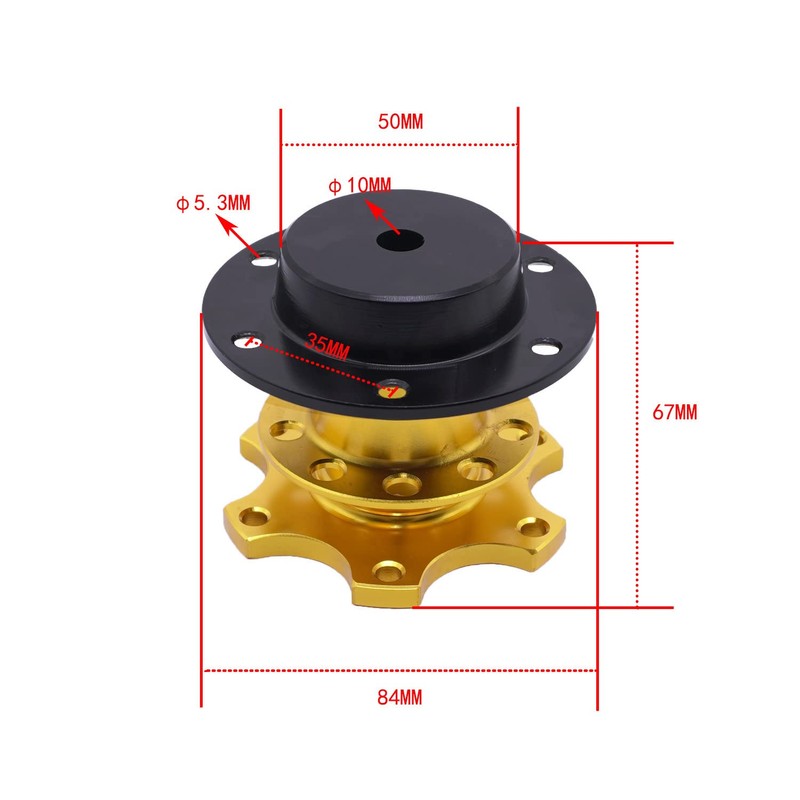 CENPEK Universal Steering Wheel Quick Release Hub Adapter Snap Off