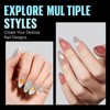 TOMICCA Medium Almond Nail Tips - Full Coverage, Soft Gel