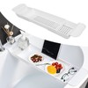 Expandable Bath Shelf Multi Function Storage Adjustable Bathtub Caddy Tray