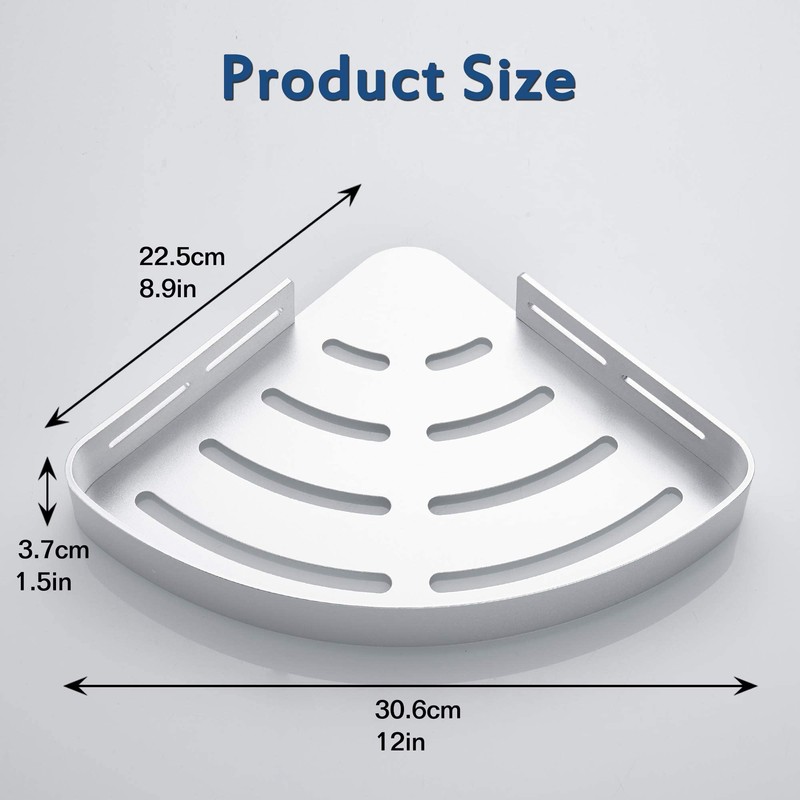 Geruike Shower Basket, Triangle Shower Shelf, Corner Shelf, No Drilling