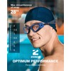 ZIONOR Optical Swimming Goggles G1 Leakproof (Black-Blue-250)