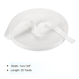 PATIKIL Cotton Twill Tape 3/8 Inch 25 Yards Cotton Ribbon Bias Binding Tape Herringbone Webbing Trim for Sewing Gift Wrapping Craft DIY Beige White