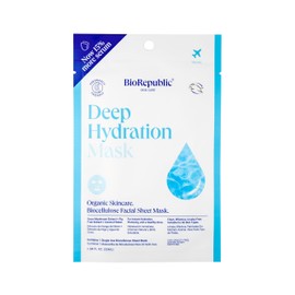 BioRepublic Deep Hydration Organic Facial Sheet Mask | Hydrates, Brightens, & Nourishes Skin | Organic Biocellulose Masks for Deep Cleansing & Moisturization (3)