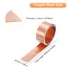 sourcing map Copper Sheet Roll 2500mm x 20mm x 0.2mm,