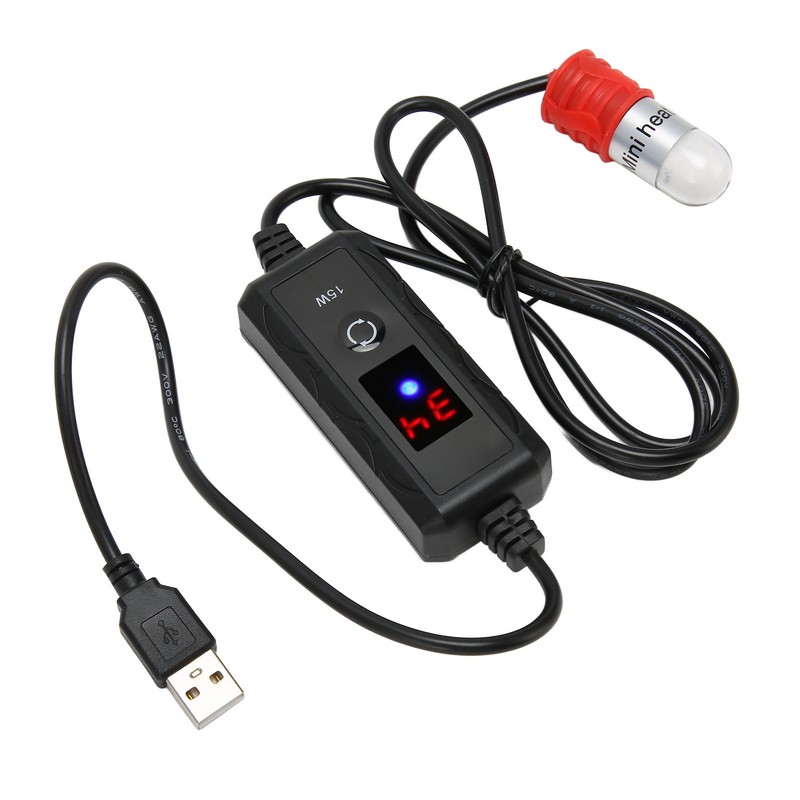 Mini Fish Tank Heater Adjustable 15W Betta Heater Small Aquarium