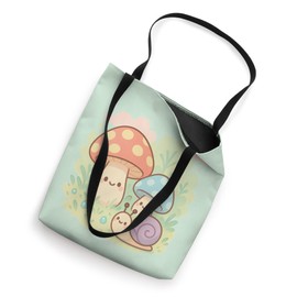 Kawaii Cottagecore Snail Mushroom Pastel Naturecore Cute Tote Bag