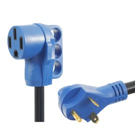 50 Amp RV Cord to 30 Amp Power Outlet - 50 Amp Female to 30 Amp Male RV Electrical Adapter,NEMA TT-30P to 14-50R Dog Bone Power Adapter,Rated for 125V 3750 W,10/3 AWG,12 inch(30M50F)