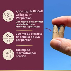 Nature’s Bounty Optimal Solutions Ultra Collagen Booster para suplemento de envejecimiento saludable, resveratrol, ácido hialurónico – cápsulas de col