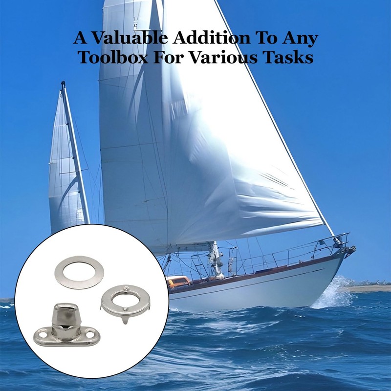 10 Sets Turn Button Fastener Kit with Eyelet Bases, Marine