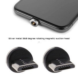 OTOTEC 4 Stück Magnetisch Ladeanschluss Micro-USB Magnetstecker Rotierender Magnetadapter Magnetsteckerspitzen Kopf für magnetisches Ladekabel kompatibel mit Android Geräte