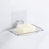 stainless steel curved holeless soap stand 2ea