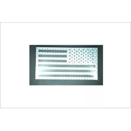 REVERSE USA OD GREEN IR FLAG PATCH 3.5"X2" W/VELCRO® BRAND FASTENER REJECT#391