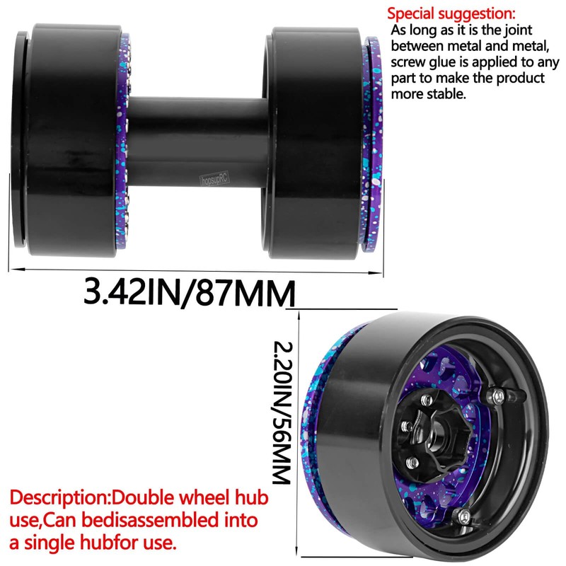 hopsupRC RC 1.9 Dually Beadlock RC Wheel Rim for 1/10