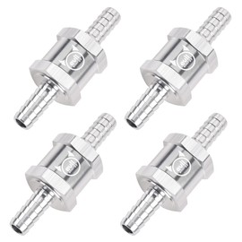 EVIL ENERGY 5/16" Fuel Check Valve One Way Inline Non Return Diesel Gasoline Silver 4PCS
