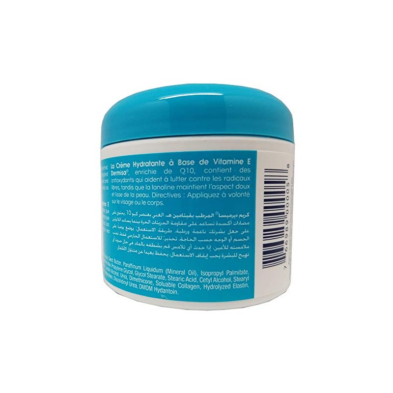 DERMISA CREMA HIDRATANTE CON VITAMINA E 114GR 2 PIEZAS