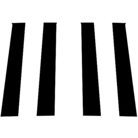 Rvinyl Pillar Post Pre Cut Window Trim Kits in Gloss Black Compatible with Ram 2500 2011-2018 Crew/Quad/Extended - Adhesive Backs