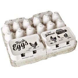 Half Dozen Empty Egg Cartons- Bulk 50 Full Dozen Can Split to 100 Half Dozen Size- Securely Holds 6 or 12 Extra Large Eggs