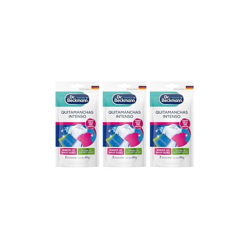 Dr. Beckmann, Doypacks Quitamanchas Intenso 80G 3 Pzas.