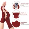 MELLIEX 2 Pairs Fingerless Gloves Cashmere Wrist Warmers WinterThermal Gloves
