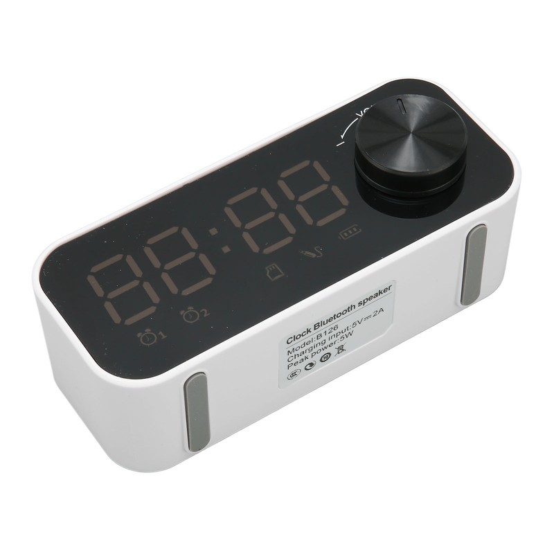 Bluetooth Speaker Alarm Clock Radio Digital LED Display Subwoofer Mini