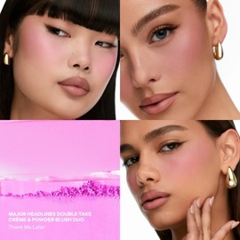 Patrick Ta Major Headlines Double-Take Blush Duo – Rubor en Crema y Polvo, Larga Duración, Tono Thank Me Later rosa lilac