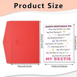 Best Friend Birthday Gifts for Women Friendship Best Friend Birthday Card Bestie Birthday Gifts for Women Female Bestie Birthday Card Funny Bestie Gifts for Women Happy Birthday Card Soul Sister Bff