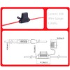 12 AWG Inline Fuse Holder, No. 12 Fuse Holder, Blade