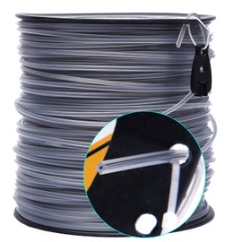 A ANLEOLIFE 5-Pound Heavy Duty Square .095-Inch-by-1280-ft String Trimmer Line in Spool, with Built-in Line Cutter