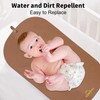 Portable Baby Diaper Changing Mat,Soft Faux Leather, Wipeable & Easy