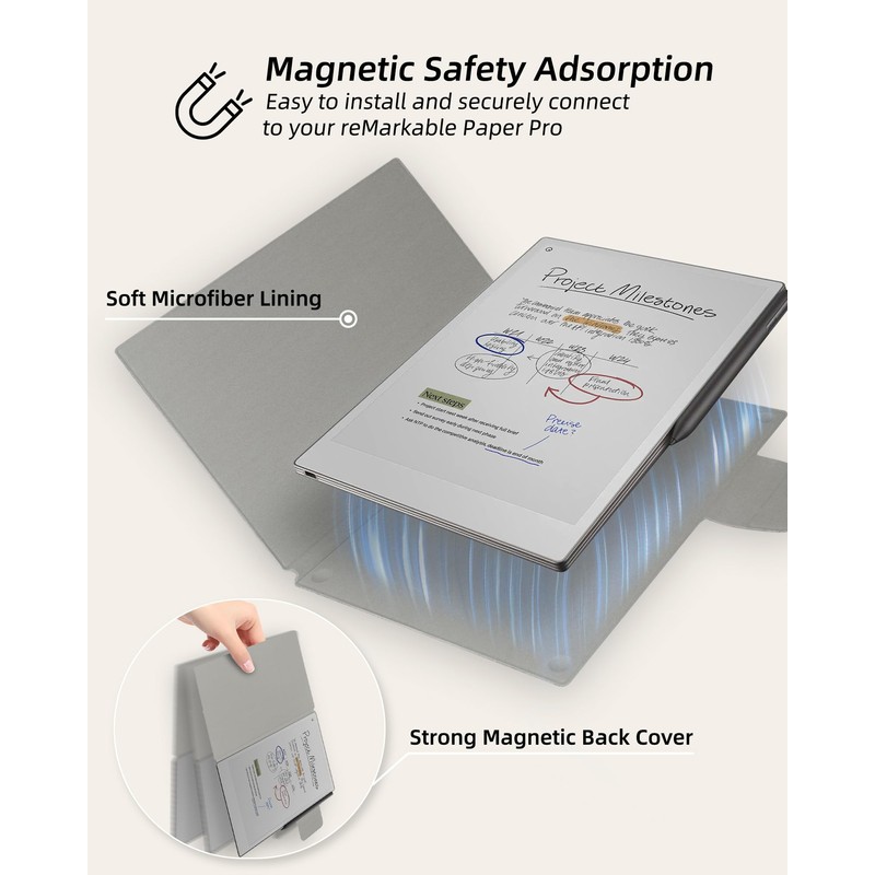 WALNEW Case for reMarkable Paper Pro, Slim Lightweight Protective Cover