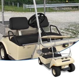 VKGUG 3 Pack Golf Cart Front Seat Covers Staple On Replacement Compatible with Club Car DS 1982-2000 Microfiber Leather Golf Cart Seat Cover Kit Black