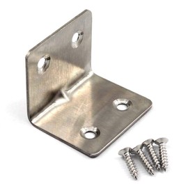 20 Pcs 304 Stainless Steel L Shape Corner Bracket for Wooden Shelving 38x30x30mm