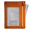 LeatherMoon Genuine Leather Slim Minimalist Front Pocket Wallets, NOT Made