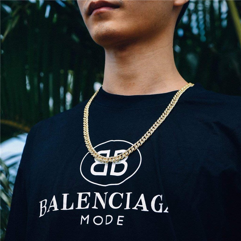 TRIPOD JEWELRY 8mm 14K Gold/White Gold Plated Diamond Iced Out