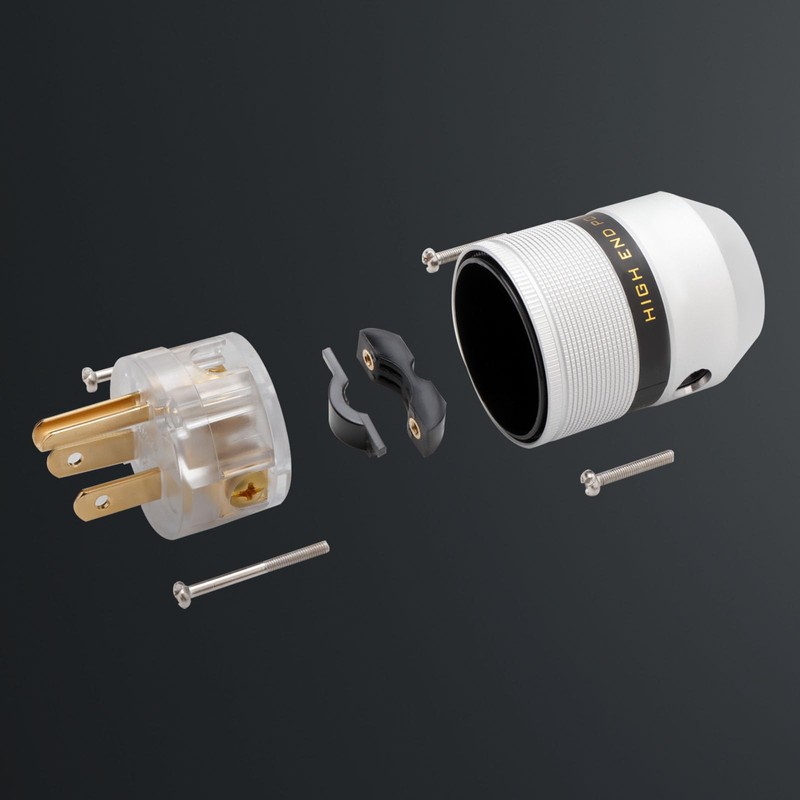 Preffair Audio Power Plug Brass 3 Pin Power Connector 15A/