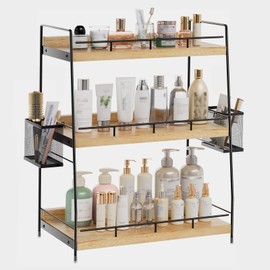 BSTSLL Bathroom Counter Organizer,Bathroom Countertop Organizer with Baskets,Vanity Organizers,Counter Shelf,Countertop Storage, Makeup Organizers