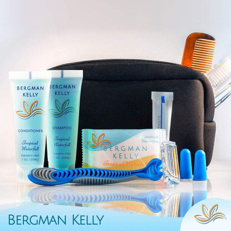 BERGMAN KELLY Rectangular Hotel Soap Bars, Shampoo & Conditioner 3-Piece