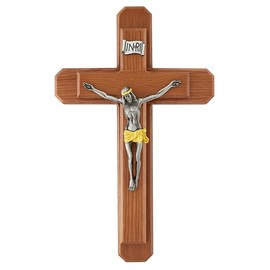 Christian Brands 13" H Walnut Sick Call Crucifix Set