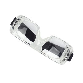 Basketball Glasses, Sport Goggles Free Regulable Design Impact Resistant Curved Fit for Cycling (White)