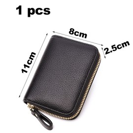 Grehge RUOJLING 1 x EC Card Case, Card Case with Coin Compartment, Credit Card Case, Card Holder, Card Holder, Credit Card Holder, RFID Protection, 11 Compartments, with RFID & NFC Protection (Black),