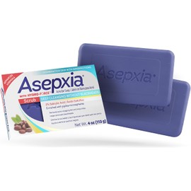 Asepxia Exfoliante Limpiador Exfoliante Bar Jabón 4 oz, Paquete con 2
