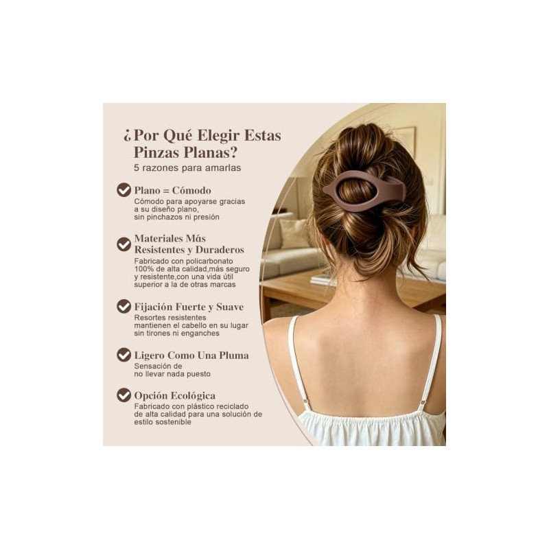 6 Piezas de Broches para el Cabello de Mujer, Pasadores