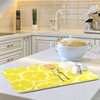 Yellow Lemon Dish Drying Mat for Kitchen Countertops Sinks Drying