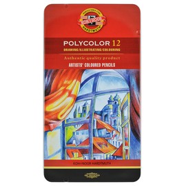 Koh-i-noor Polycolor 12 Artists' Colored Pencils. 3822