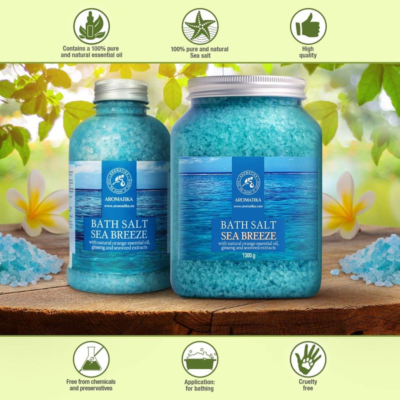 Bath Sea Salt 46 Oz - Sea Breeze Salt -